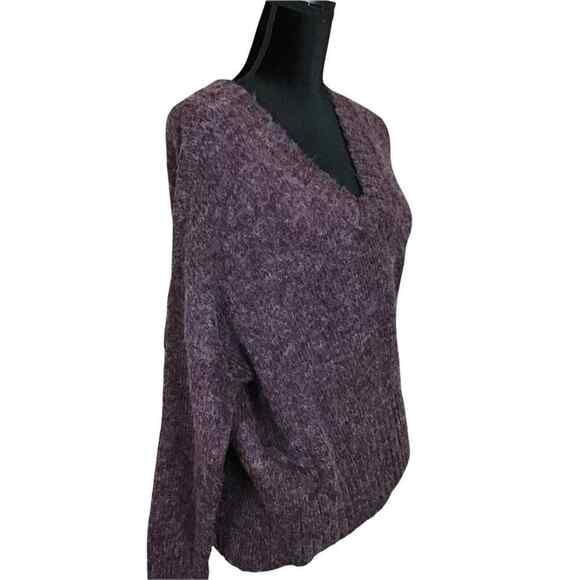 Abound Womens XS Sweater Purple V-Neck Long Sleeve Ribbed Hem Soft Knit NWT - Picture 6 of 16